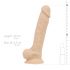 Real Fantasy Ashton - munanditega, elutru dildoga - 20,5 cm (naturaalne) 