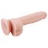 Hr. Dixx 7.6 - iminapaga, munandiga dildo - naturaalne (19,5cm)