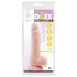 Hr. Dixx 7.6 - iminapaga, munandiga dildo - naturaalne (19,5cm)