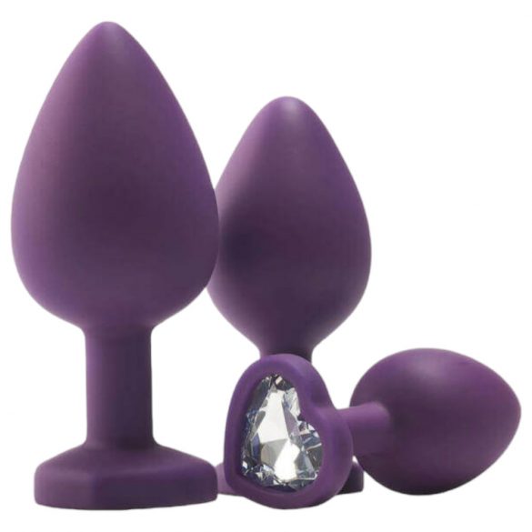 Flirts anaaltreeningkomplekt - anaal-dildode komplekt (3 tk) - lilla 