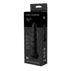 Dark Desires Regina - akuga, keerdlev anaalvibraator (must)