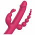 Dreamtoys Anywhere Pleasure Vibe - akupatarei, 4 haruga vibraator (roosa) 