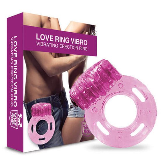 Love in the Pocket - ühekordne vibreeriv peeniserõngas (roosa)