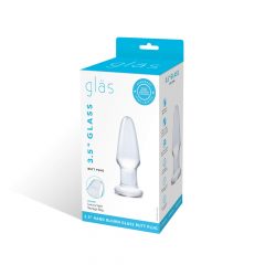 GLAS - klassikaline klaasist anaal dildo (läbipaistev)