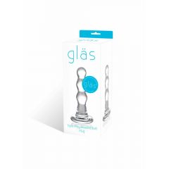 GLAS - laineline klaasist anaaldildo (läbipaistev)