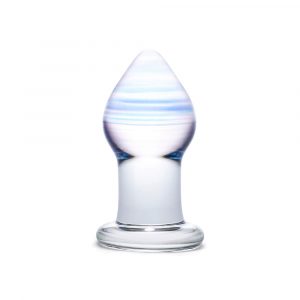 GLAS Ametüüstsadu - klaasist anaaldildo (läbipaistev lilla)