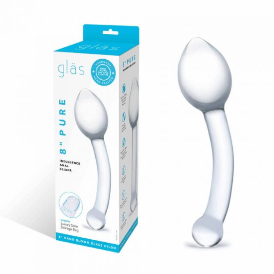 GLAS - klaasist kahekordne anaal-dildo (läbipaistev)