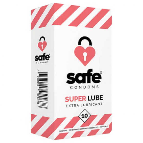 SAFE Super Lube - lisaõliga kondoomid (10 tk)