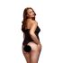 / BACI Plus Size - kaelarihmaga läbipaistev body - must (XL-XXL) 