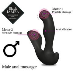   FEELZTOYS Black Jamba - juhtmevaba, soojendusega anaaldildo (must)