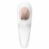 Satisfyer Pro 4 Couples - akutoitega õhulainepaarivibraator (valge) 