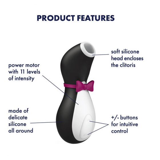 Satisfyer Penguin - akuga, veekindel kliitoristimulaator (must-valge)