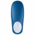 Satisfyer Double Whale - kahe mootoriga paarivibraator (sinine) 