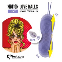   FEELZTOYS Jivy - laetav, raadiosignaaliga, veekindel, tõukemootoriga vibreeriv muna (lilla)