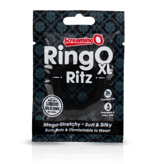 Screaming O Ritz XL - silikoonist peeniserõngas (must)
