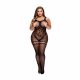 Baci Plus Size - mustriga kehasukk võrkosaga – must (XL-XXL) 