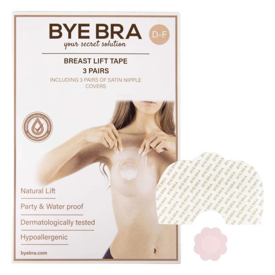 Bye Bra D-F - nähtamatu rinnahoidjatõste kleebis - roosa (3 paari)