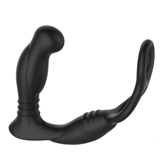 Nexus Simul8 - akuga vibreeriv peeniserõngas anaaldildoga (must)