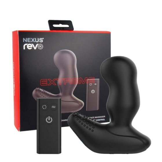 Nexus Revo Extreme - laetav, juhtmeta, pöörlev eesnäärme vibraator (must)