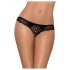 Obsessive Miamor - kividega avatud pitsist stringid (must) - XXL