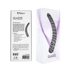 FEELZTOYS GLAZZZ Dark Desire - kaardus klaasist dildo (must)