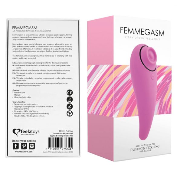 FEELZTOYS Femmegasm - akuga 2in1 kliitori vibraator (roosa) 