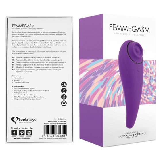 FEELZTOYS Femmegasm - veekindel tupe- ja kliitorivibraator (lilla)