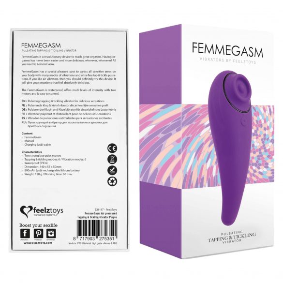 FEELZTOYS Femmegasm - akul 2in1 kliitorivibraator (lilla) 