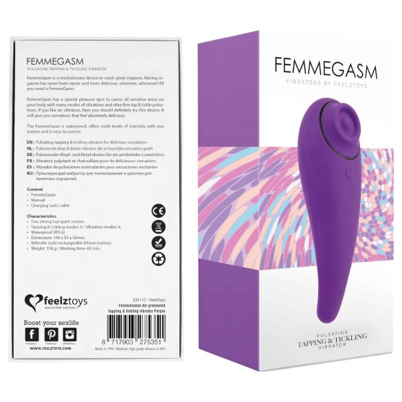 FEELZTOYS Femmegasm - akul 2in1 kliitorivibraator (lilla) 