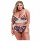 Baci Plus Size - lilleline pitsiline rinnahoidja komplekt, kõrge vöökohaga 