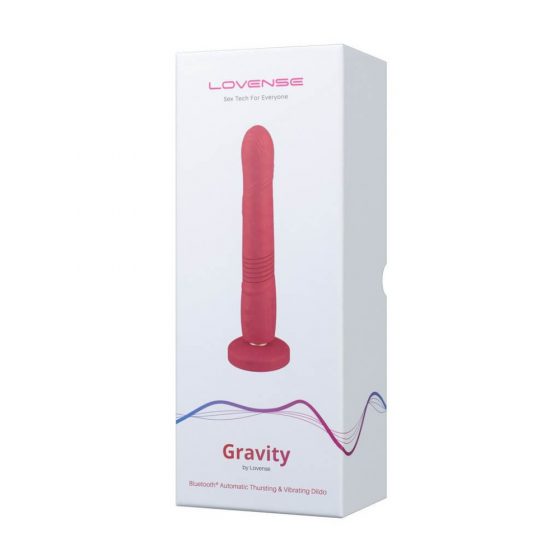 LOVENSE Gravity - laetav, alusega, lükkav vibraator (punane)