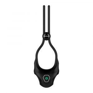 Nexus Forge - reguleeritav, akuga vibratsiooniga peeniserõngas (must)