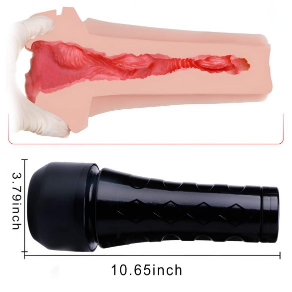 Tracy's Dog 3D Stroker - elutru vagiinataskus (must-natuur)